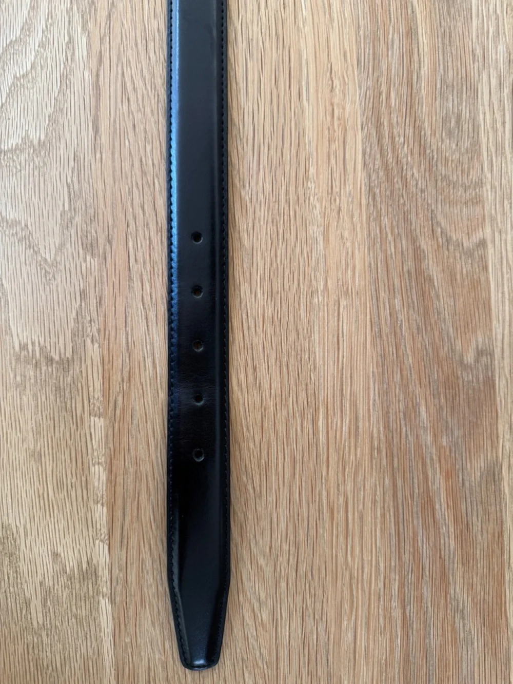 Pilot’s Unisex Classic Smooth Black Leather Belt with Silver Buckle size 40